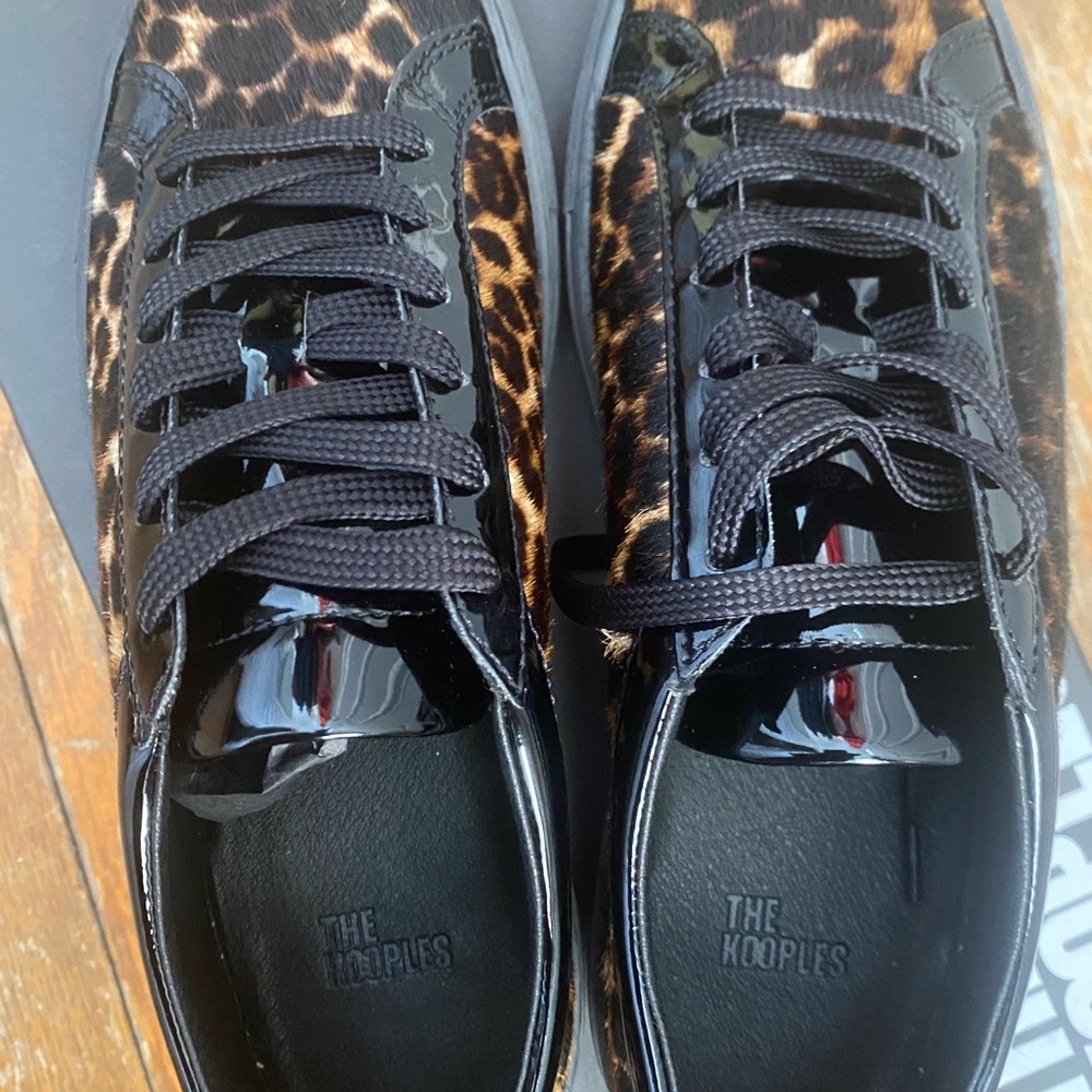 The Kooples Brown and Black Sneakers with Bold Design - Picture 2 of 5